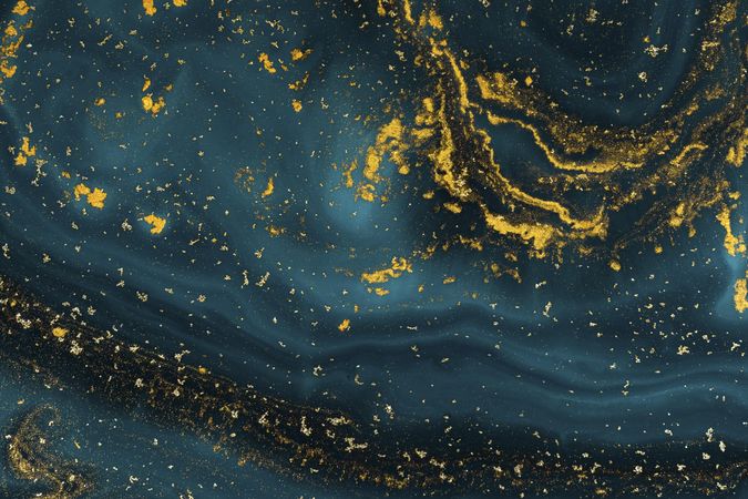 Blue and gold marble texture