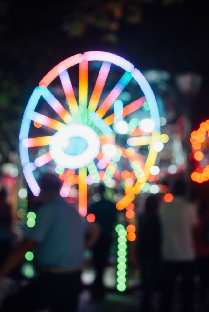 Ferris wheel in amusement park