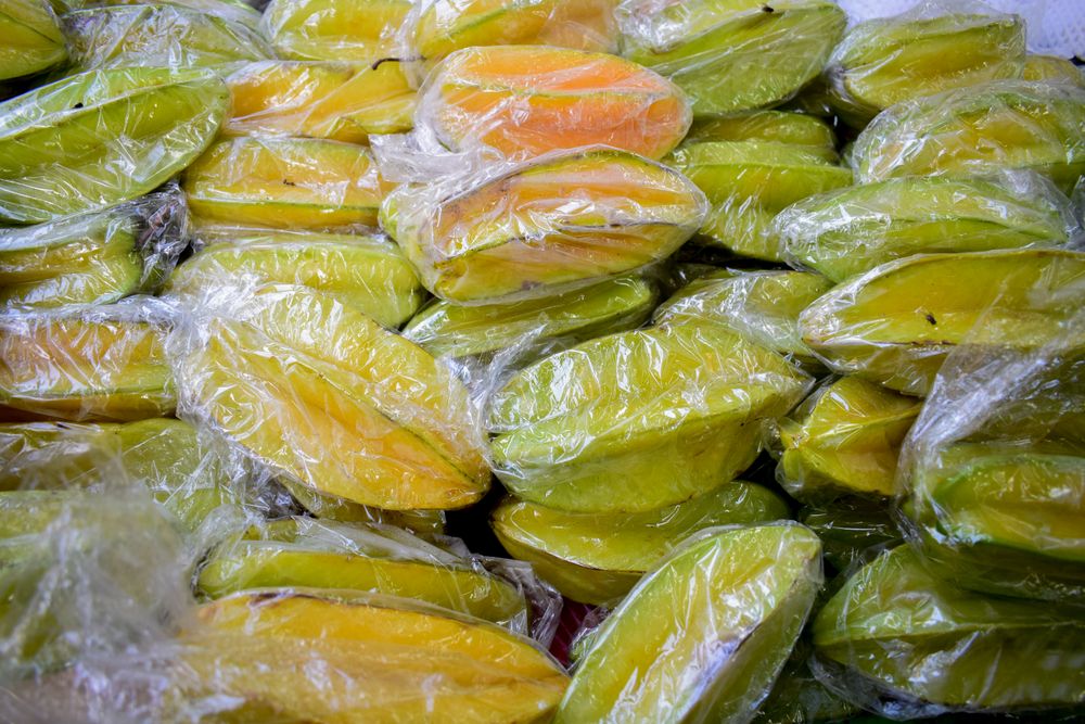 Star fruits for sale in market