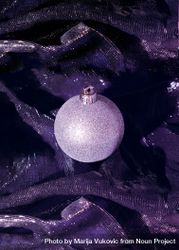 Christmas decoration on purple cloth 5Qpxn0