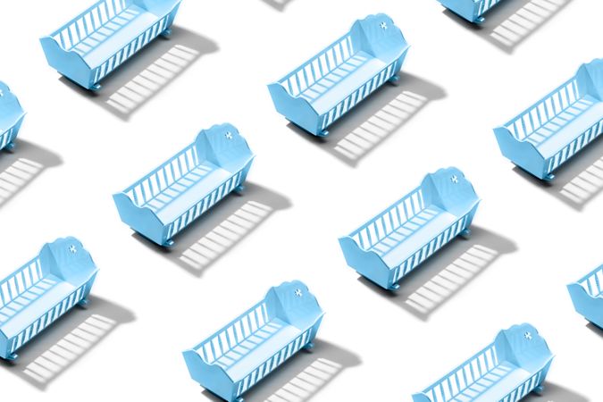 Blue Baby crib pattern
