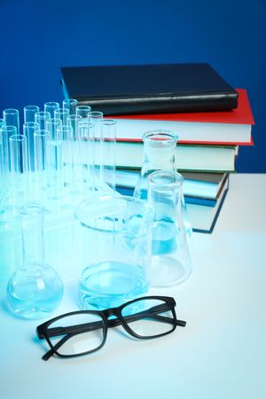 Concept of different professional books - medicine books