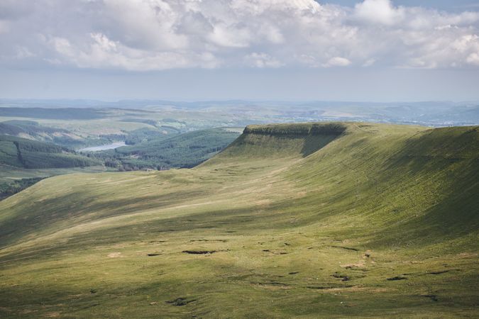 Beautiful view on an overcast day in the Brecon Beacons