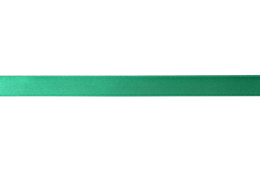 Green ribbon isolated on plain background. Gift concept