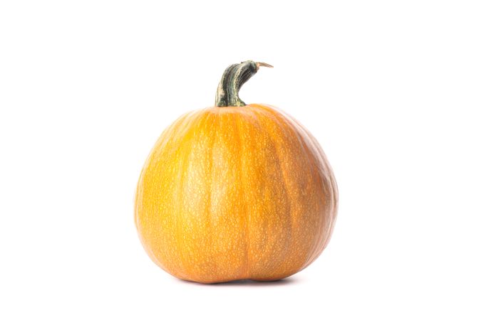 Fresh orange pumpkin isolated on plain background