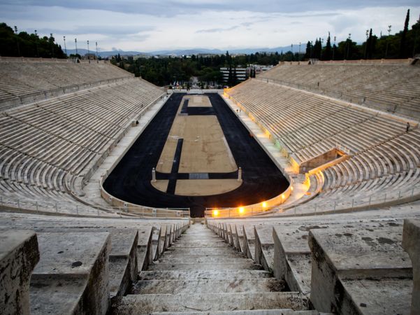 Walking down the Panathenaic Stadium