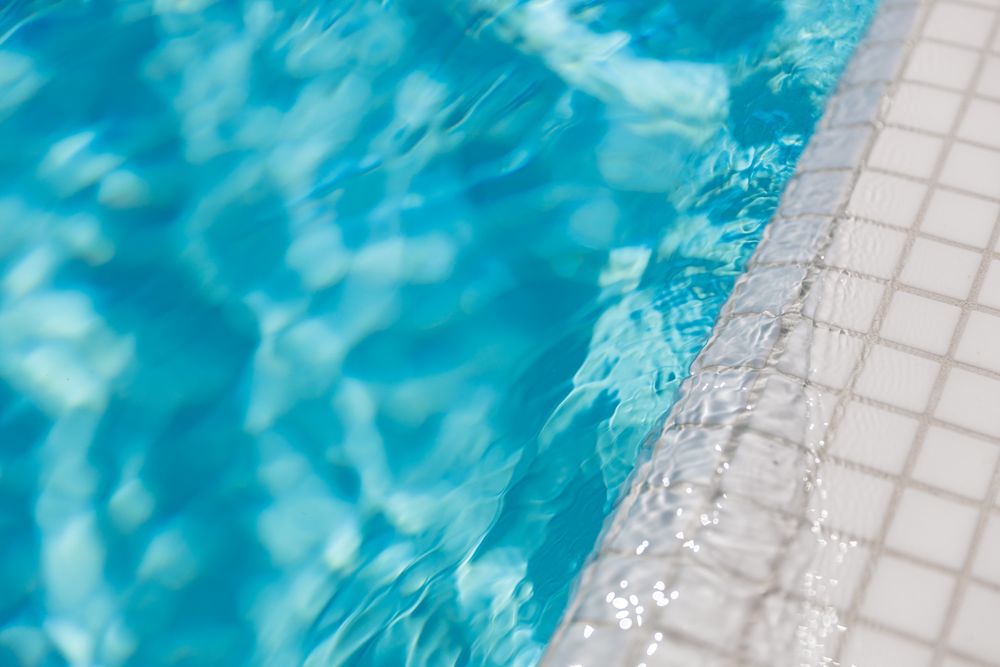 Idyllic pool with tiles