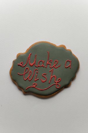 Make a Wish written on gingerbread cookie