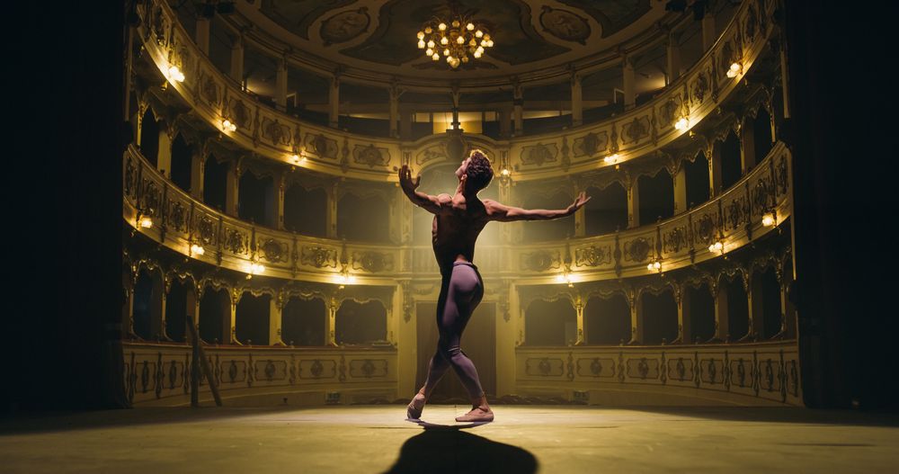 Graceful Classical Ballet Male Dancer Performing his Choreography