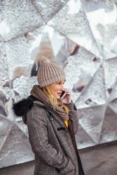 Young woman talking on the phone