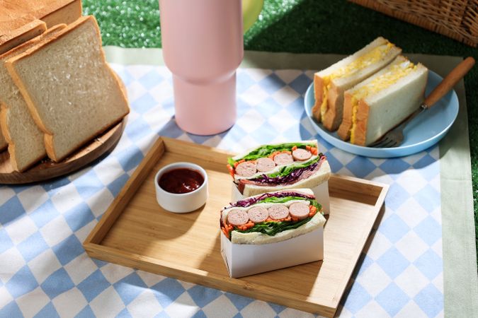 Wanpaku and Egg Sandwich for Lifestyle Picnic
