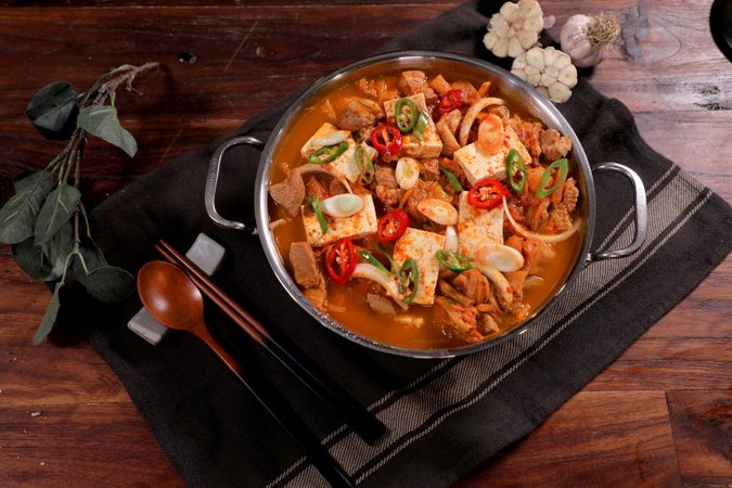 Korean Healthy Food. Fresh Ingredients.