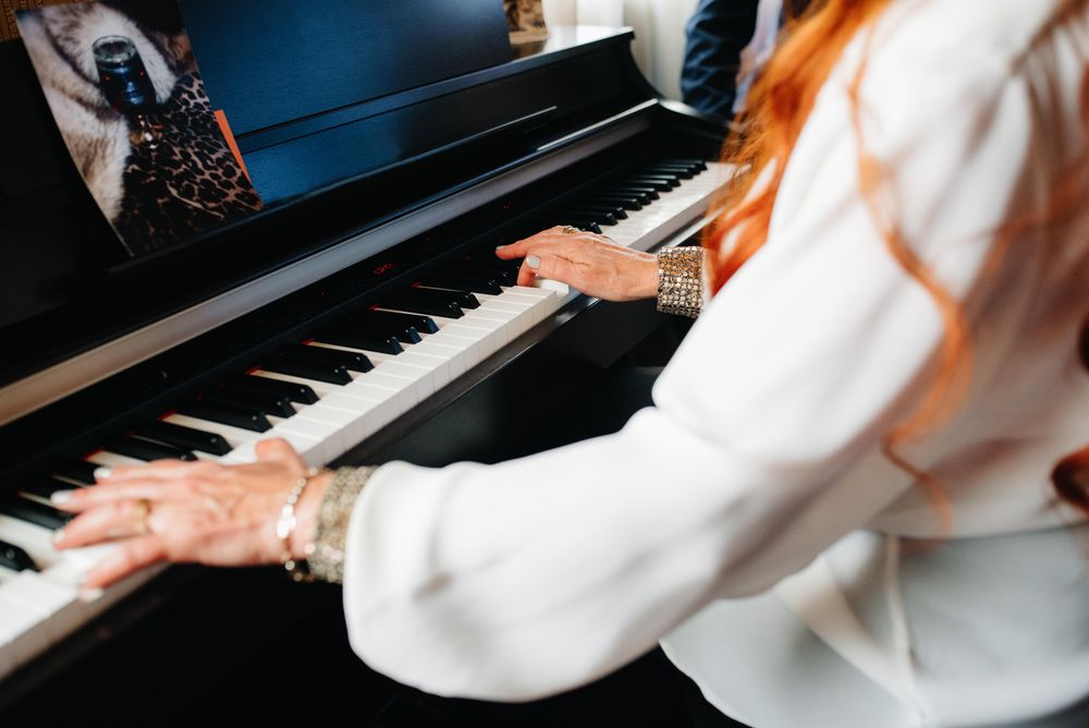 Woman playing piano