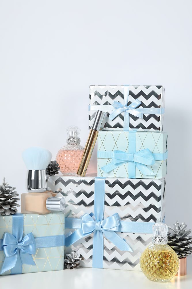 Concept of cosmetics, winter cosmetics, space for text