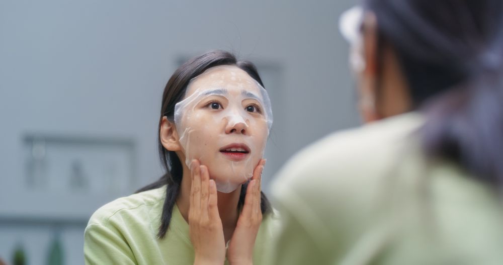 Asian Woman Caring For Her Wellbeing and Natural Beauty