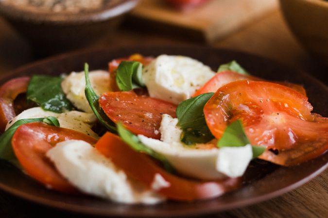 Mozzarella and tomato