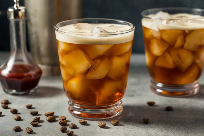Boozy Refreshing Bourbon and Cold Brew Cocktail