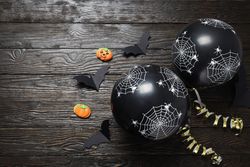 Concept of Halloween, Halloween balloon, space for text