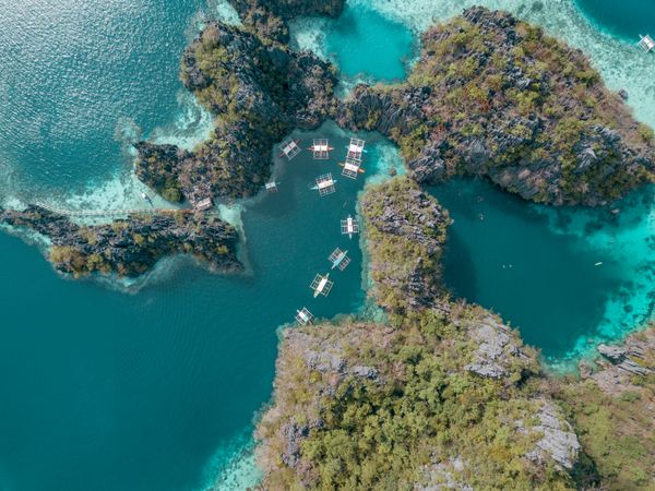 Aerial view of sea channels
