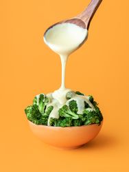 Brocolli with cheddar cheese dish