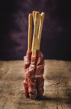Gressinis with spanish serrano ham