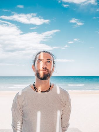 Man standing on the beach