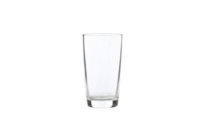 Drinking glass in blank space