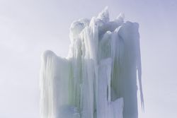Icicle structure on an overcast day