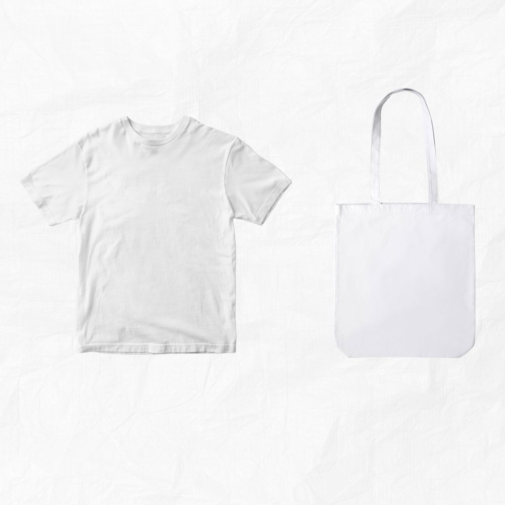 mockup of light shirt and totebag