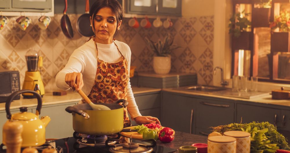 Indian Woman Preparing Food