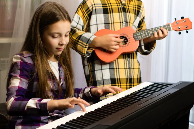 Young Musicians Practicing Together