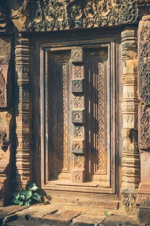 Ornamental door of old temple