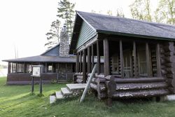 The Main Lodge and the Joyce Cabin at the Joyce Estate in Bovey, Minnesota