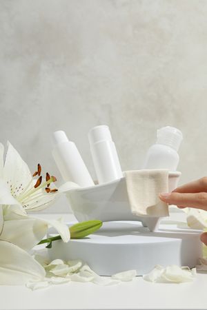 Concept of cosmetic and beauty care, space for text