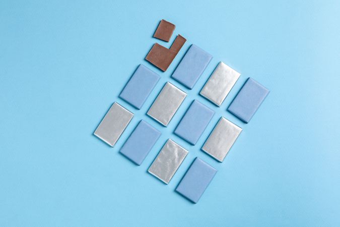 Concept of tasty food, chocolate, top view