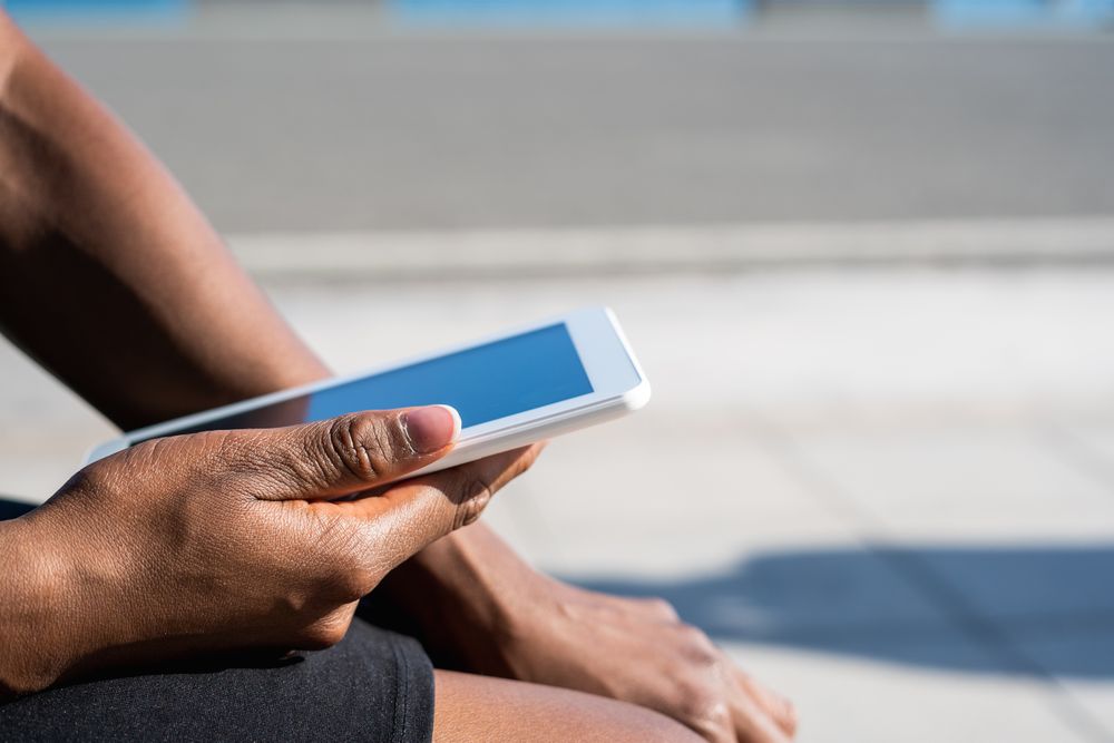 Woman using mobile phone