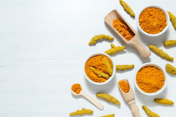 Fragrant seasoning - turmeric, one of the main ingredients in Indian curry