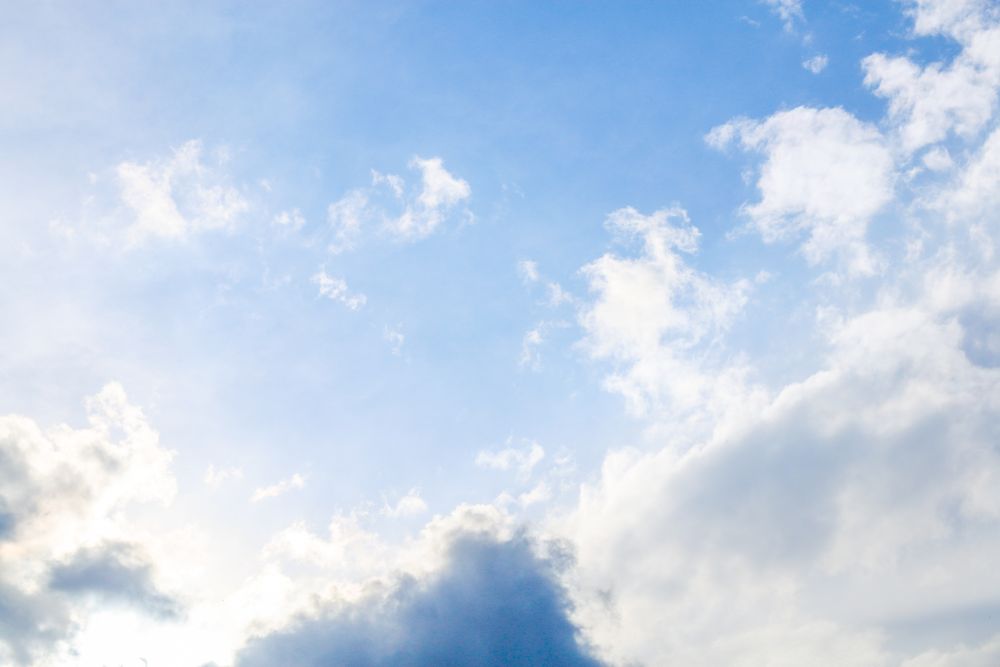 Clouds in the mid day sky