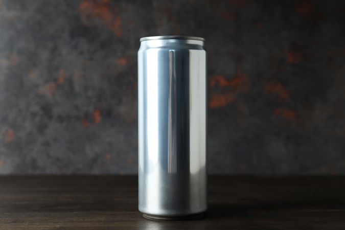 Concept of drink, blank can with space for label
