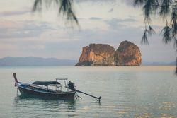 Fishing boat in calm sea