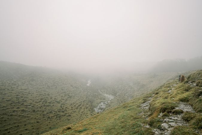 Wonderful peaks of mountains in clouds