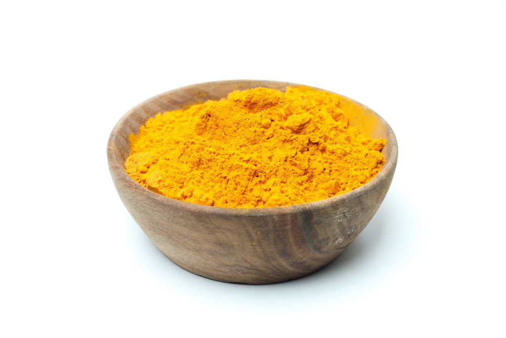 Fragrant seasoning - turmeric, isolated on plain background
