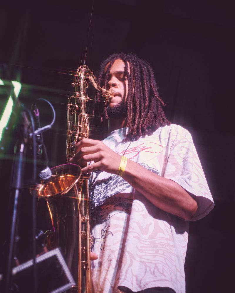 London, England, United Kingdom - Nov 9, 2022: Saxophonist David Kayode performing in London