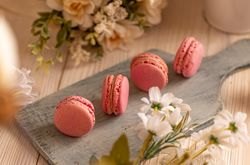 Dessert of French macarons