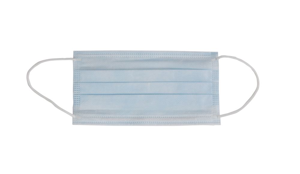 Medical doctor mask for corona virus protection isolated on plain background