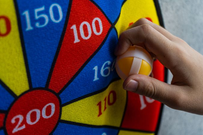 Bright color safe dartboard