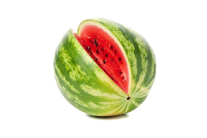 Fresh watermelon isolated on blank background. Summer fruit