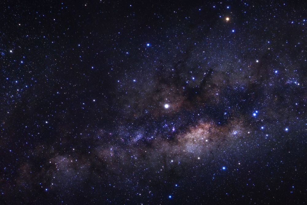 Milky way galaxy with stars and space dust in the universe