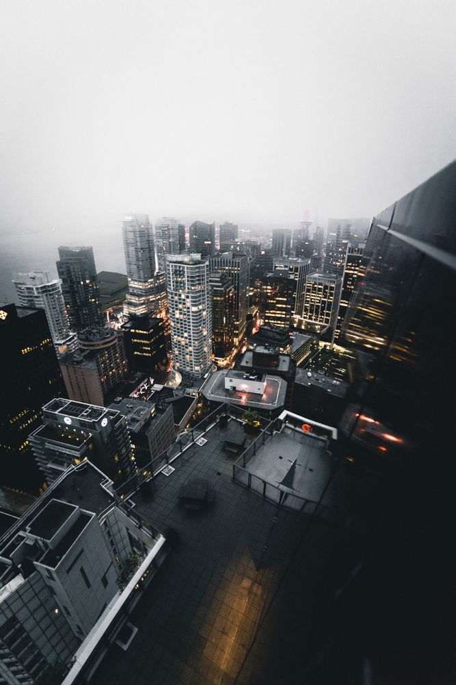 High rise buildings of Vancouver, BC, Canada
