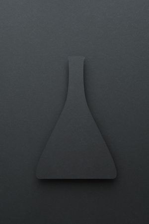 Paper cut out of conical flask